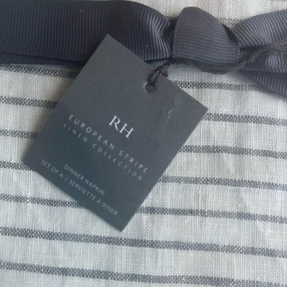 Restoration Hardware Other - Restoration Hardware European Stripe Linen Collection Dinner Napkins - Set of 4